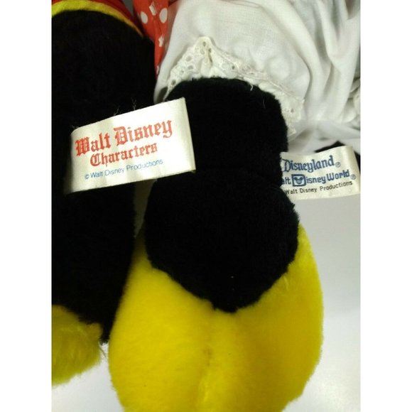 Mickey & Minnie Mouse Set Plush Animal 13" Toy Walt Disney World Disneyland Doll - Picture 11 of 12